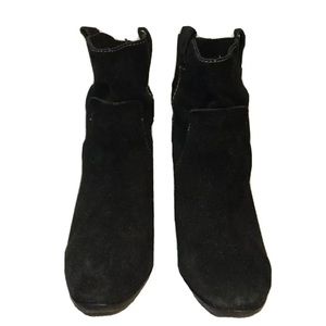 Women’s Vince Camuto Black Suede Leather Slouch Ankle Booties Boots Size 9.5M
